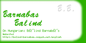 barnabas balind business card